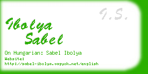 ibolya sabel business card